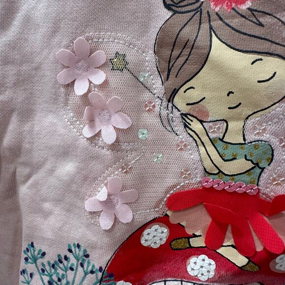 NWT F&F Pink Fairy Mushroom Woodland Sweatshirt - Picture 4 of 8